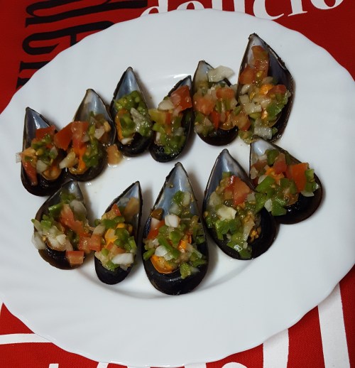 Mejillones con verduras