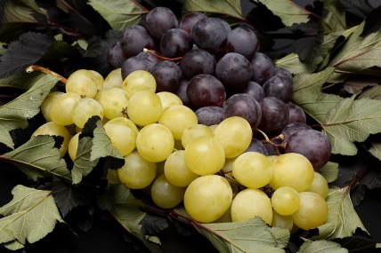 Uvas rojas y negras